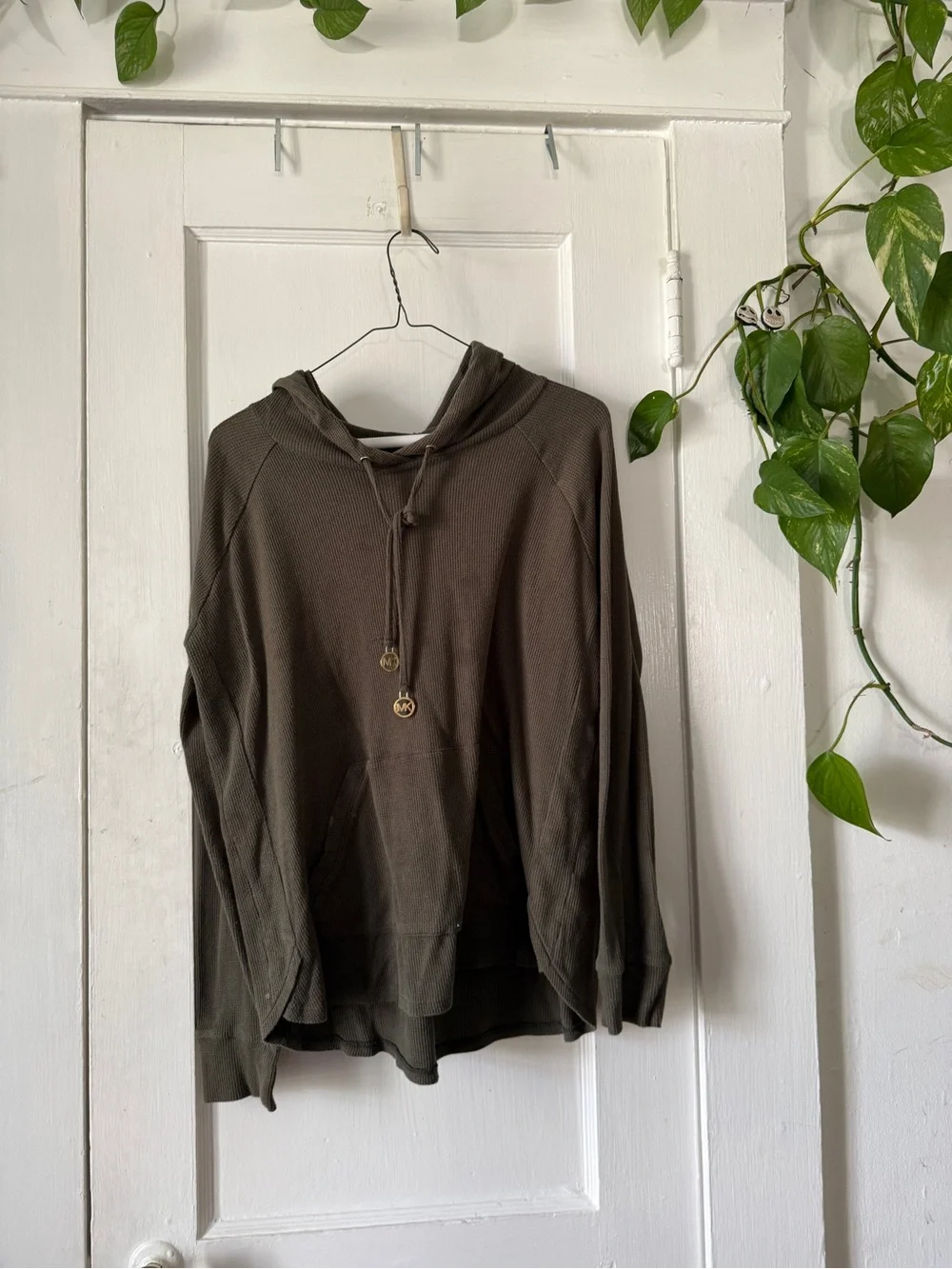 Michael Kors Olive Green Lightweight Hoodie